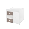 Bed MiniMAX NEW white+coffee /multi-functional dresser/